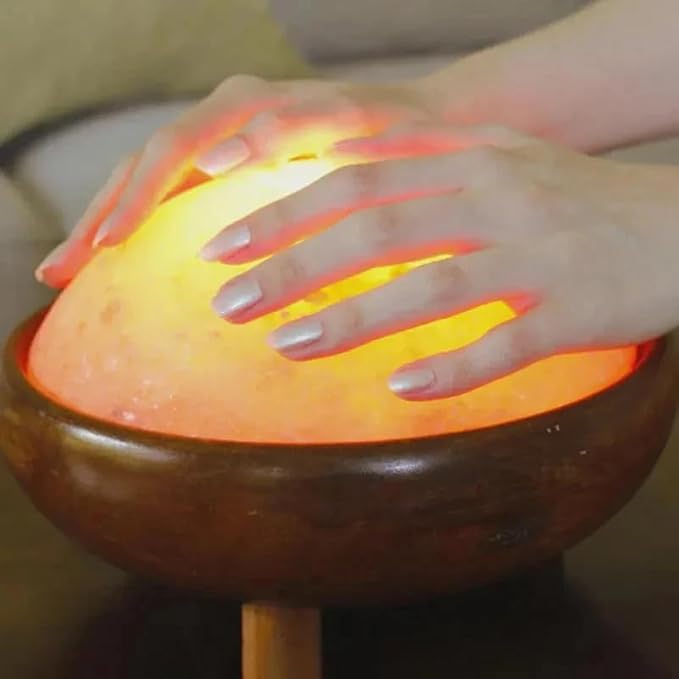 Himalayan Pink Salt Foot Detox Dome Lamp – 5'' Height x 9'' Diameter | Natural Salt Block for Feet Therapy, Relaxation & Detox | Foot Warmer & Spa Salt Lamp