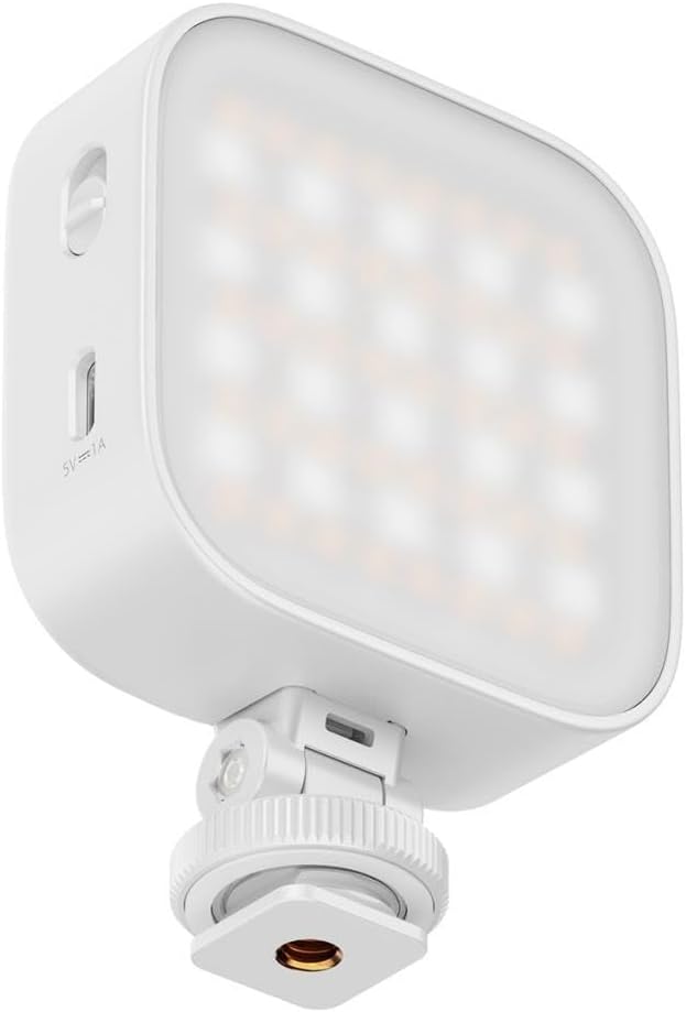 ULANZI U60 RGB Video Lights White LED Camera Light 360° Full Color Portable Photography Lighting w Quick Release Cold Shoe Adapter and Clip, 2500mAh Rechargeable CRI 95+ 2500-9000K Dimmable Panel Lamp