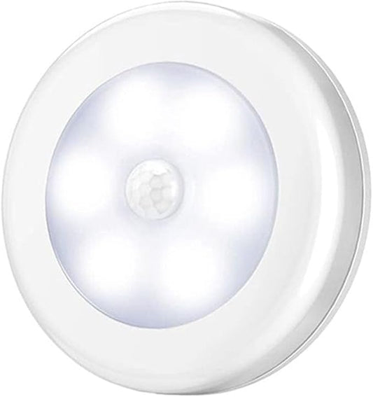 Motion Sensor Night Light, Portable LED Light, Cordless Lamp, Battery Operated Wall Sconces for Corridor, Stairs, Wardrobe, Cabinet, Bedroom, Washroom, Backyard, Garages (White)