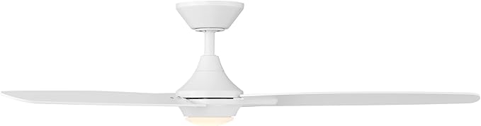 WAC Lighting Blitzen 3-Blade Aluminum Smart Ceiling Fan in Matte White
