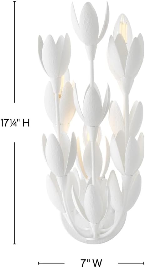 Hinkley Flora Medium Sconce, Textured Plaster