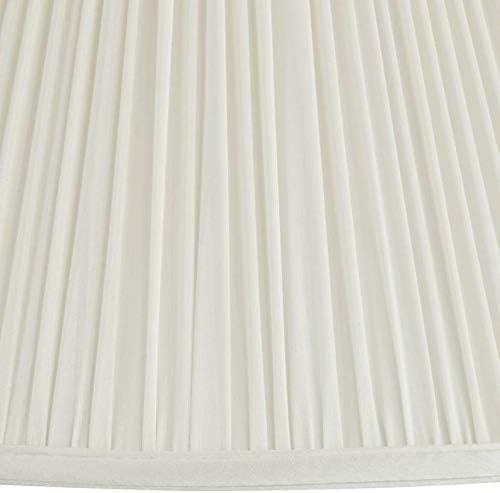 Beige Mushroom Pleated Large Empire Lamp Shade 7" Top x 16" Bottom x 12" Slant x 11.25" High (Spider) Replacement with Harp and Finial - Springcrest