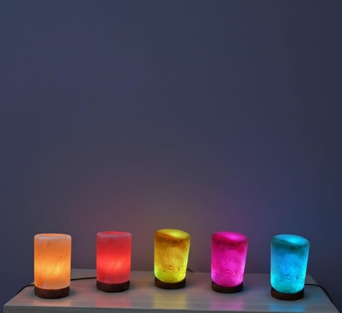 Himalayan Salt Lamp, USB Powered, Night Light Color Changing Lamp,Unique Gift Idea (Cylindernew)