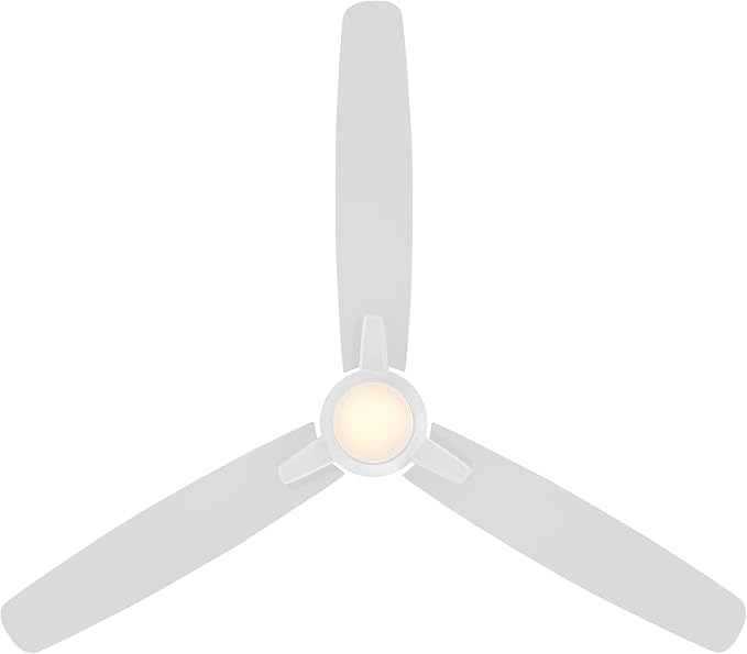 WAC Lighting Blitzen 3-Blade Aluminum Smart Ceiling Fan in Matte White