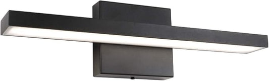Ralbay 15.7 inch Modern LED Black Vanity Light 12W Frosted Aluminum for Bathroom Vanity Lighting Fixtures Natural White 4500K