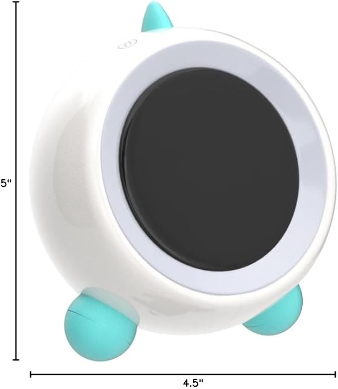 Kids Alarm Clock, Toddler Sleep Training Clock with Night Lights, Sound Machine, Time to Wake Dinosaur Alarm Clock for Children, Gift Ideas for Kids Toddler Boy Girl (Green)