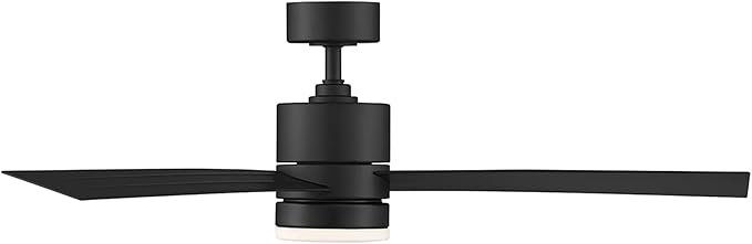 WAC F-081L-MB San Francisco 52" Outdoor Ceiling Fan with Lights and Remote Control, Matte Black
