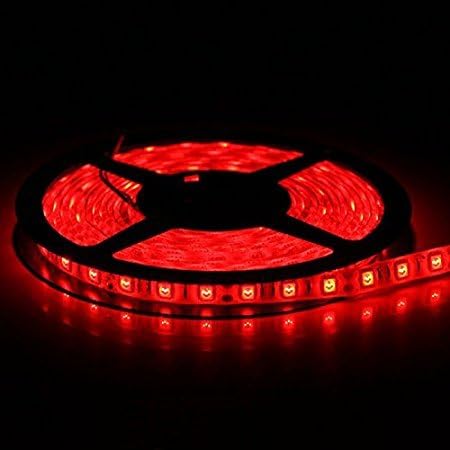 SUPERNIGHT Red LED Strip Lights Waterproof, 16.4ft 300leds Rope Lighting, Flexible Tape for TV, Boat, Vehicles, Cars, Dome, Room
