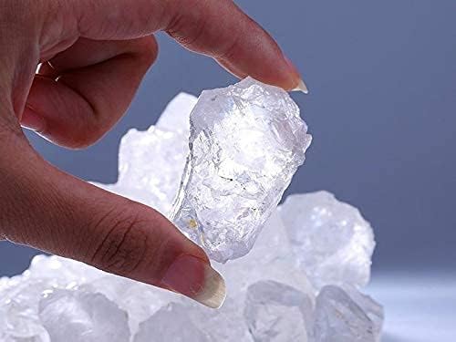 Zenkeeper 1 Lb Rough Clear Quartz Stone Bulk - Large Raw Clear Quartz Crystal Natural Clear Quartz Chunks Natural Crystals Healing Stones