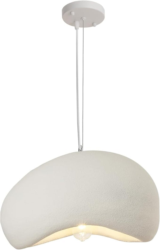 WILON 19.7'' Large Pendant Lights Kitchen Island, Japandi Wabi Sabi Pendant Light, Modern Dining Room Lighting Fixture Over Table, Unique Pendant Light Fixture for Living Room Bedroom Bar