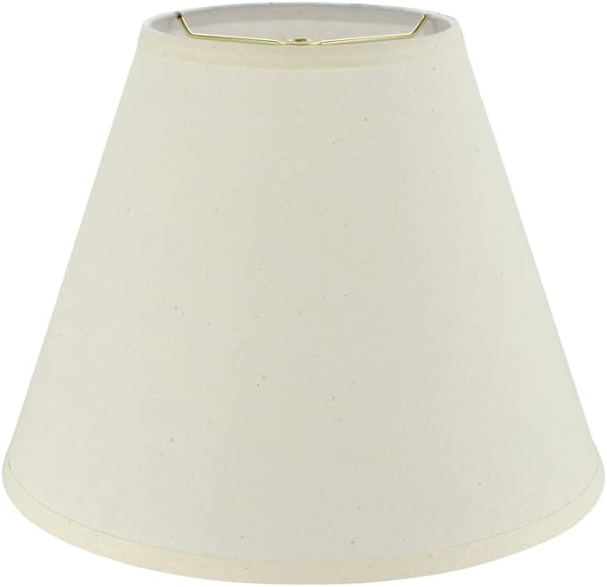 Aspen Creative 32287A, Transitional Hardback Empire Shaped Spider Construction Lamp Shade in Beige, 14" wide (7" x 14" x 11")