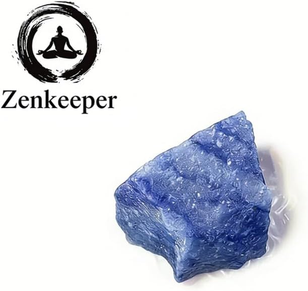 Zenkeeper 1 Lb Large Rough Blue Aventurine Stone, Natural Blue Aventurine Crystal Stone Mineral Specimen Gemstone Healing Crystals and Stones