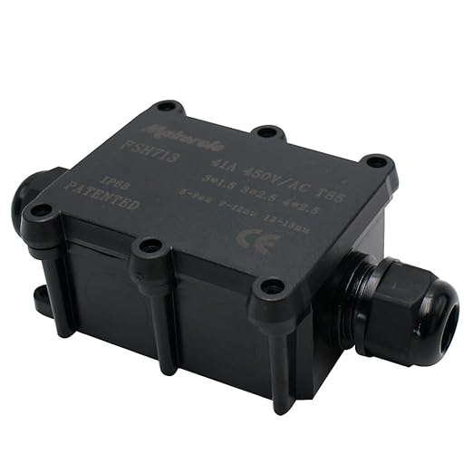 Underground Electrical Box Waterproof IP68 Junction Box,2 Way Plug Line M20 Coaxial Cable Junction Box Connector Wire Range 5 to 15mm Outdoor External Electric Power Cord Boxes