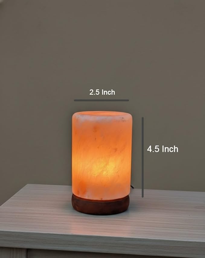 Himalayan Salt Lamp, USB Powered, Night Light Color Changing Lamp,Unique Gift Idea (Cylindernew)