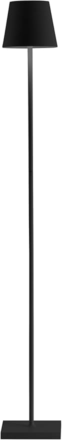 Zafferano, Poldina L Lamp, Rechargeable Cordless Floor Lamp with Touch Controls, Suitable for Indoor and Outdoor, Dimmer, 2200-3000 K, Adjustable Height 20.4-48 Inches, Black Color