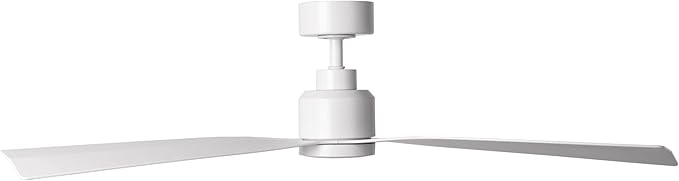 Clean Indoor/Outdoor 3-Blade Smart Compatible Ceiling Fan 52in Matte White with Remote Control and Wall Cradle. Works with iOS/Android, Alexa, Google Assistant, Samsung SmartThings, and Ecobee.