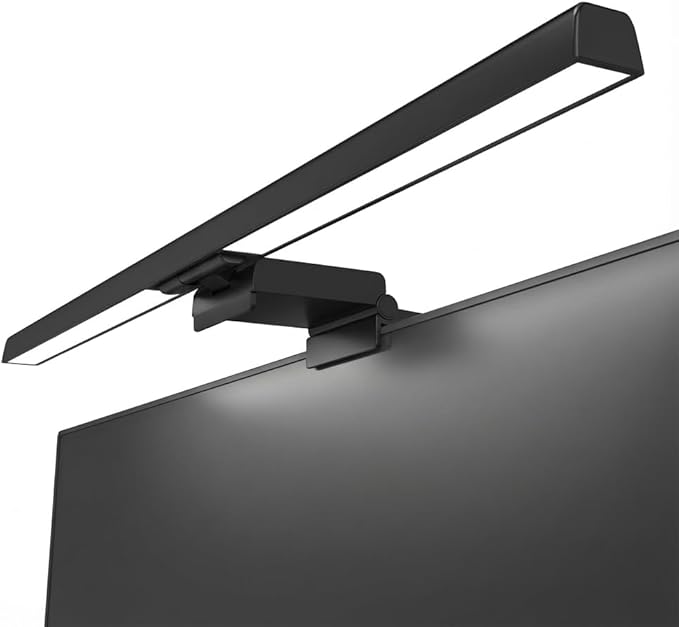 Computer Monitor Light Bar with 60M Auto-Off Timer, Stepless Dimming & 3 Color Modes, Eye-Caring Screen Bar with Asymmetric Optics, CRI>80 USB Powered LED Reading Lamp for Office/Home/Dorm