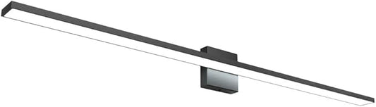 Ralbay 48inch Modern LED Black Vanity Light 46W Frosted Aluminum for Bathroom Vanity Lighting Fixtures Cool White 6000K