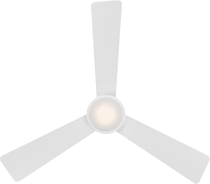WAC Lighting Hug 3 Blades Aluminum Smart Flush Mount Ceiling Fan in Matte White
