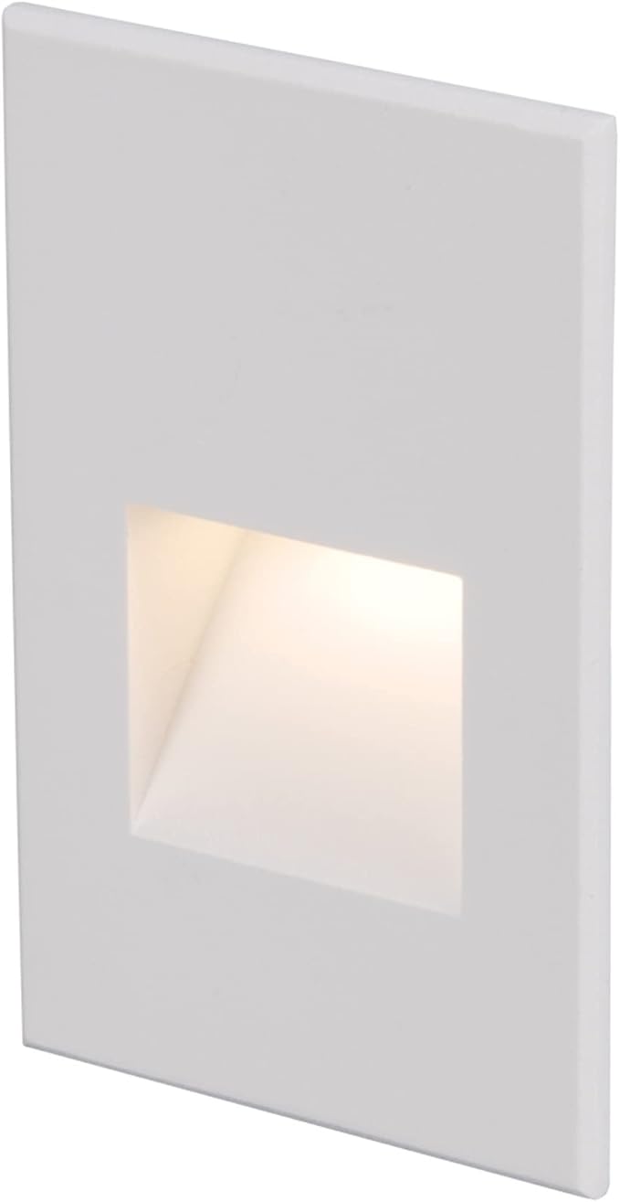 WAC Landscape Lighting, LED 12V Vertical Indoor or Outdoor Step and Wall Light 2700K Warm Built-in LED in White