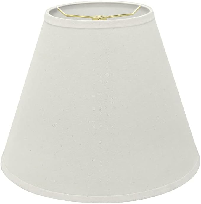 Aspen Creative 32290A Transitional Hardback Empire Shaped Spider Construction Lamp Shade in Off White, 14" wide (7" x 14" x 11")