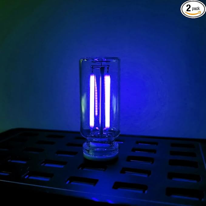 2Pcs USB Retro Car Lamp, Dimmable Touch-Control LED Car Interior Atmosphere Lights, USB Powered Night Lamps, Mini Glass Bottle Night Light Touch Control Vehicle Interior Decor Retro Lamp (Blue)
