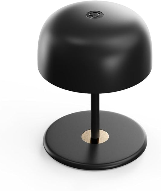 Cordless Rechargeable LED Table Lamp, USB Powered Touch Control Light, Adjustable Height, Perfect for Couples' Dinner, Restaurants, and Camping (Black)