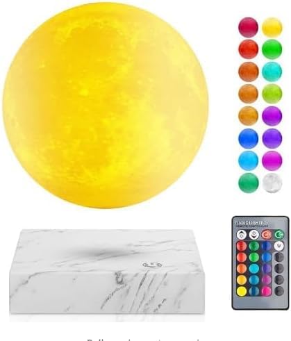 VGAzer Floating Moon Lamp 16 Colors with Remote (Square Base)