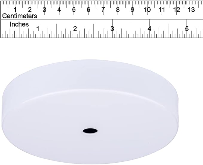 Arturesthome 4.7" White Ceiling Plate Light Kit Rewind Single Hole with Hardware,Ceiling Canopy for Pendant Lighting or Chandelier,Easier to Install Than Standard Canopies