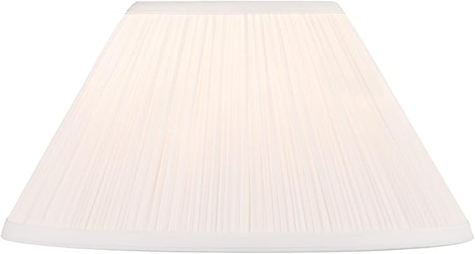 Aspen Creative 33133, Mushroom Pleated Traditional Spider Lamp Shade, White, 6" Top x 14" Bottom x 8" Slant