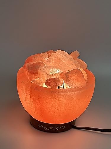 Himalayan Pink Salt Lamp Bowl with Chunks – Natural Luxury & Healing Ambiance
