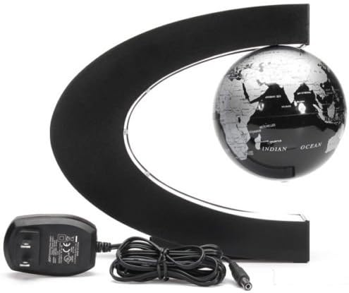 Magnetic Levitation Floating Globe 3 inch with LED Lights C Shape World Map for Desk Decoration