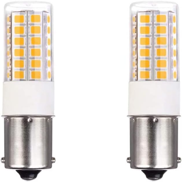 BA15s Single Contact Bayonet LED 12V S8 1141 1156 LED Light Bulb 3W 2700K-3000K for Outdoor Landscape Lighting Path Deck Lights RV Lighting Warm Color 2pcs