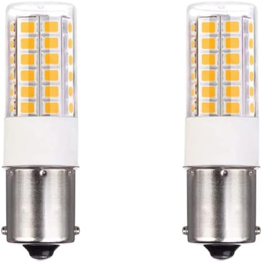 BA15s Single Contact Bayonet LED 12V S8 1141 1156 LED Light Bulb 3W 2700K-3000K for Outdoor Landscape Lighting Path Deck Lights RV Lighting Warm Color 2pcs