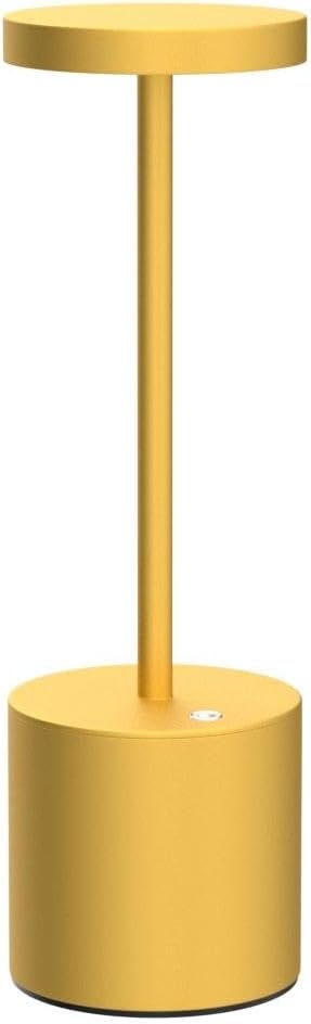 LED Cordless Table Lamps, Portable Rechargeable Battery Operated Lamp, Modern Metal 2 Level Dimmable Indoor and Outdoor Cordless Lamp,Desk Lamp for/Restaurant/Bar/Cafe/Bedroom. (Gold)