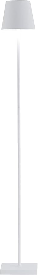 Zafferano, Poldina L Lamp, Rechargeable Cordless Floor Lamp with Touch Controls, Suitable for Indoor and Outdoor, Dimmer, 2200-3000 K, Adjustable Height 20.4-48 Inches, White Color