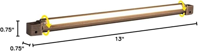 VOLT 12V 1.5W 12" Cast Brass (Bronze) 360-Degree Rotatable 2700K Warm White LED Hardscape Light (65 Lumens) for Low Voltage Outdoor Step, Deck, Masonry & Wall Lighting