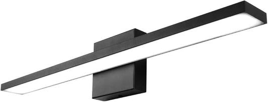 Ralbay 24 inch Dimmable Black LED Modern Vanity Light 24W Frosted Aluminum for Bathroom Vanity Lighting Fixtures Cool White 6000K
