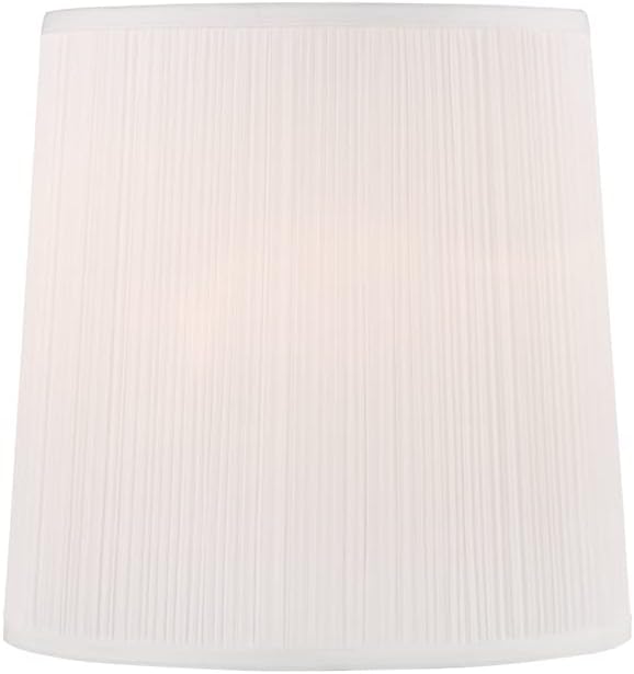 Aspen Creative 33139, Mushroom Pleated Traditional Spider Lamp Shade, Pleated White, 13" Top x 15" Bottom x 15" Slant