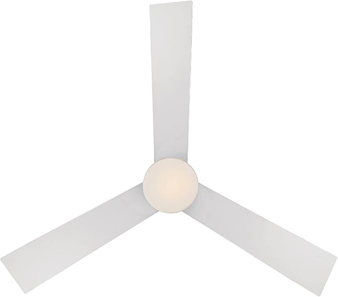 WAC F-081L-MW San Francisco 52" Outdoor Ceiling Fan with Lights and Remote Control, Matte White