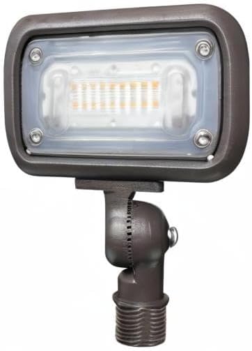 GKOLED 12W Outdoor Waterproof LED Garden Security Floodlight, 900Lumens, 80CRI, 2700K, 9-15V AC/DC, 1/2 Knuckle Mount, UV Resistant