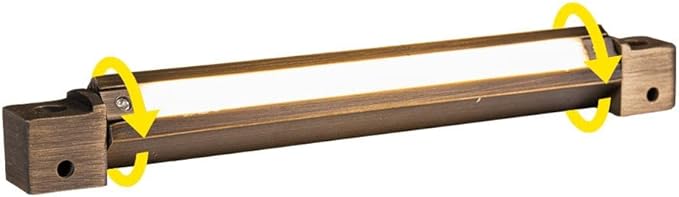 VOLT 12V 1W 6" Cast Brass (Bronze) 360-Degree Rotatable 2700K Warm White LED Hardscape Light (30 Lumens) for Low Voltage Outdoor Step, Deck, Masonry & Wall Lighting
