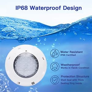 11.6Inch Pool Lights for Inground Pool, AC12V 45w Color Changing LED Inground Pool Light with Remote, Underwater Swimming Pool Lights w/ 4.9Feet Cord, NO Transformer, Fit for Pool Wall