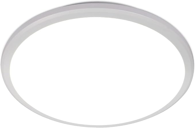 DELIPOP 1 Pack 12 Inch LED Flush Mount Ceiling Light, 24W Surface Flat LED Ceiling Light for Indoor/Outdoor, IP54 Waterproof Round Ceiling Light Fixture for Bathroom, Bedroom, Kitchen, Hallway