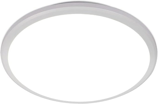 DELIPOP 1 Pack 12 Inch LED Flush Mount Ceiling Light, 24W Surface Flat LED Ceiling Light for Indoor/Outdoor, IP54 Waterproof Round Ceiling Light Fixture for Bathroom, Bedroom, Kitchen, Hallway