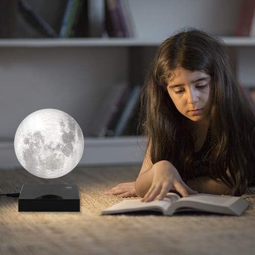 VGAzer Colorful Levitating Moon Lamp (Black Base)