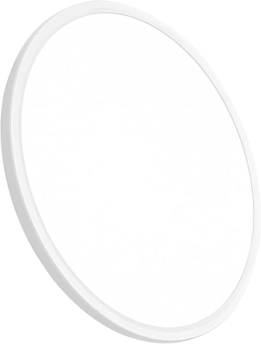 20 Inch Large LED Flush Mount Ceiling Light, 40W,4350LM, 3000K/4000K/6000K CCT Selectable,0.98inch Super Slim Low Profile Round Flat Panel Light for Bedroom,Kitchen,Hallway(White)