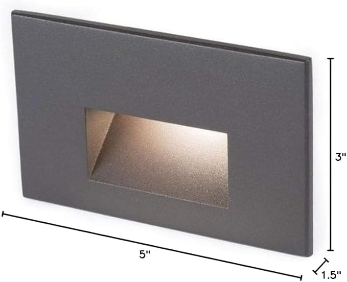 WAC Landscape Lighting, LED 12V Horizontal Indoor or Outdoor Step and Wall Light 3000K Warm Built-in LED in Solid Brass Coated with Bronze