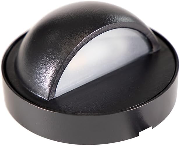 VOLT Cast Brass 12V Deck Light (Black) for Low Voltage Landscape Lighting on Outdoor Patio, Railing, Step, Fence & Dock