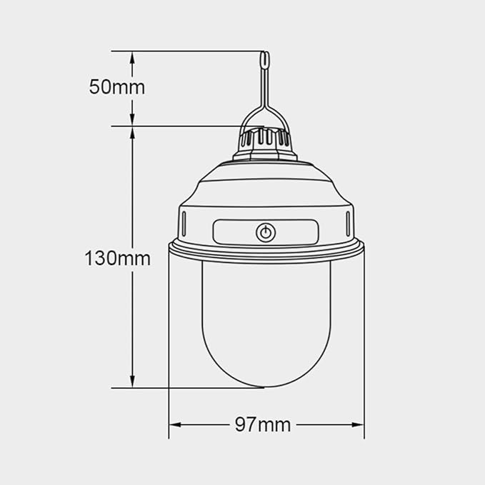 Mikikit Rechargeable LED Camping Lantern Retro Outdoor Tent Light Portable Super Bright Lamp for Hiking and BBQ
